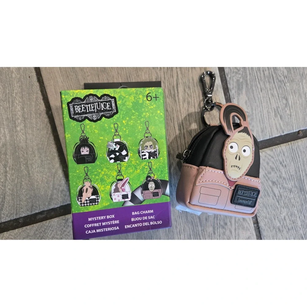 Loungefly Beetlejuice Harry the Hunter Mystery Box Mini Backpack Bag Charm NEW
